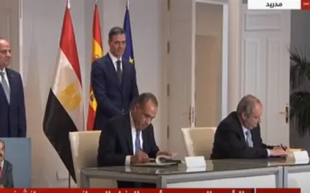 السيسى وسانشيز يشهدان توقيع عدد من اتفاقيات ومذكرات التعاون المشترك