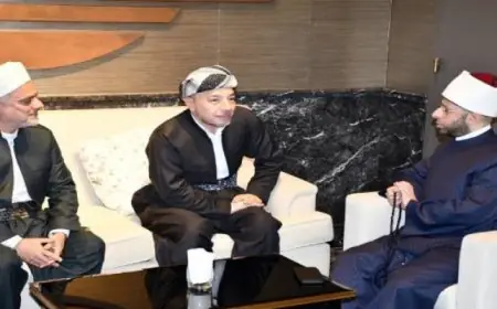 وزير الأوقاف يلتقى رئيس اتحاد علماء الدين الإسلامى فى كردستان