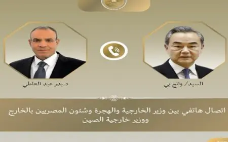 وزير الخارجية يستعرض هاتفيا مع نظيره الصينى جهود مصر لتثبيت وقف إطلاق النار بغزة