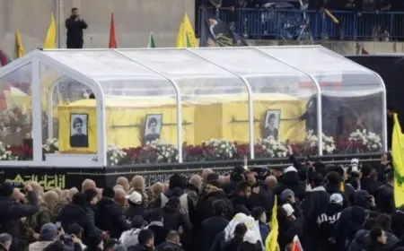 تشييع جنازة الأمينين العامين السابقين لـ”حزب الله” حسن نصرالله وهاشم صفي الدين