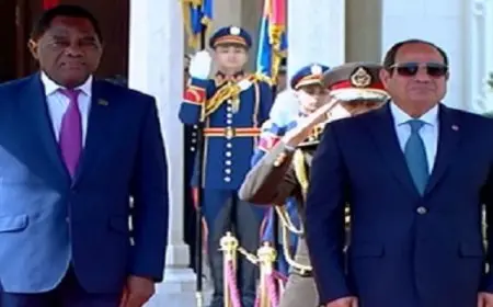 الرئيس السيسى يستقبل نظيره الزامبى بقصر الاتحادية لبحث تعزيز العلاقات الثنائية