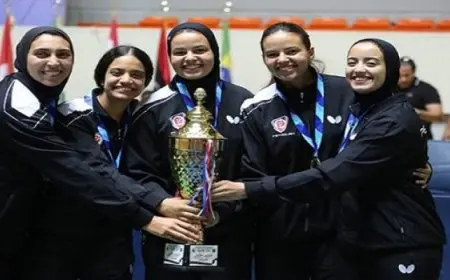 سيدات بتروجيت يتوجن بلقب بطولة إفريقيا لتنس الطاولة للمرة الثانية على التوالى