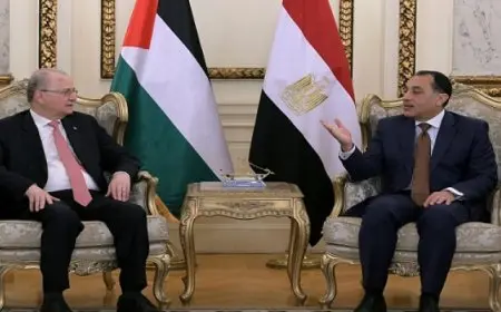 رئيس الوزراء يستعرض مع نظيره الفلسطينى ملامح خطة مصر للتعافى المبكر وإعادة إعمار غزة