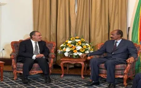 وزير الخارجية والهجرة ينقل رسالة شفهية من رئيس الجمهورية إلى رئيس اريتريا