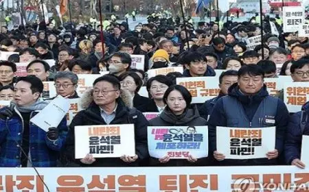 تظاهرات واسعة فى العاصمة لدعم ومعارضة رئيس كوريا الجنوبية المعزول