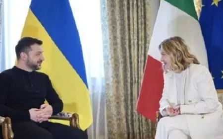 زيلينسكى وميلونى يناقشان الإجراءات المشتركة لتحقيق السلام العادل فى أوكرانيا