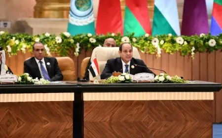 الرئيس السيسى يعلن اعتماد القمة العربية لخطة مصر لإعادة إعمار غزة والبيان الختامى