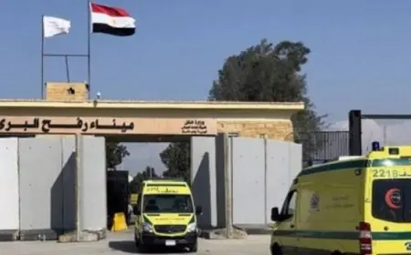 ميناء رفح البرى يستقبل 40 مصاباً و61 مرافقا فلسطينيا من غزة