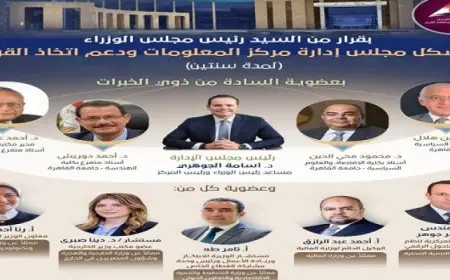 رئيس الوزراء يصدر قرارا بتشكيل مجلس إدارة مركز المعلومات ودعم اتخاذ القرار لتعزيز كفاءته