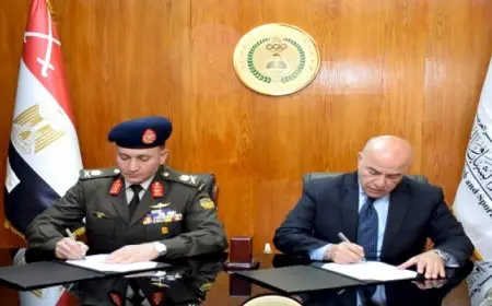 جهاز الرياضة للقوات المسلحة يوقع بروتوكول تعاون مع وزارة الشباب والرياضة