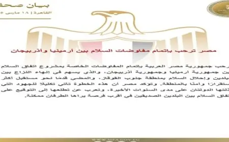 مصر ترحب بإتمام مفاوضات السلام بين أرمينيا وأذربيجان