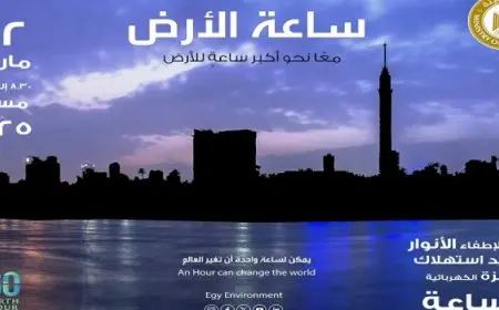 مصر تشارك العالم المبادرة العالمية لإطفاء الأنوار “ساعة الأرض” لعام ٢٠٢٥