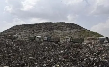 أعلى جبل نفايات فى العالم يغطى مساحة 70 فدانا
