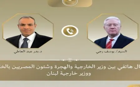 وزير الخارجية يؤكد خلال اتصال مع نظيره اللبنانى على موقف مصر الداعم للدولة اللبنانية