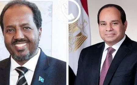 الرئيس السيسى يطمئن على نظيره الصومالى بعد المحاولة الآثمة لاستهداف موكبه بمقديشو
