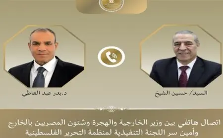 وزير الخارجية يبحث الأوضاع فى غزة والضفة مع أمين سر اللجنة التنفيذية لمنظمة التحرير الفلسطينية