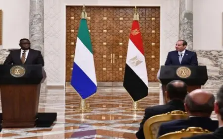 السيسى ورئيس سيراليون يشددان على ضرورة احترام سيادة الدول وبذل كافة الجهود لحماية القرن الإفريقي