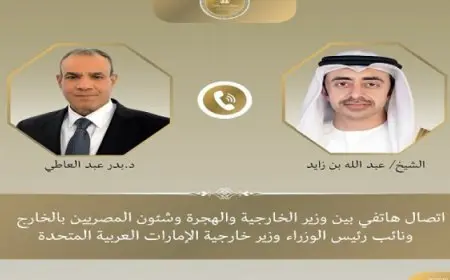 وزير الخارجية يبحث هاتفيا مع نظيره الإماراتى العلاقات المميزة بين البلدين الشقيقين