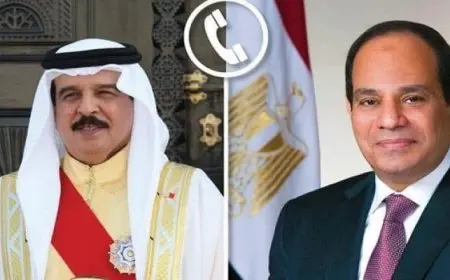 الرئيس السيسى يتلقى اتصالا هاتفيا من ملك البحرين للتهنئة بعيد الفطر