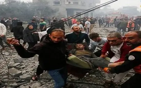 استشهاد 15 فلسطينيا في قصف على حى التفاح ومخيم البريج