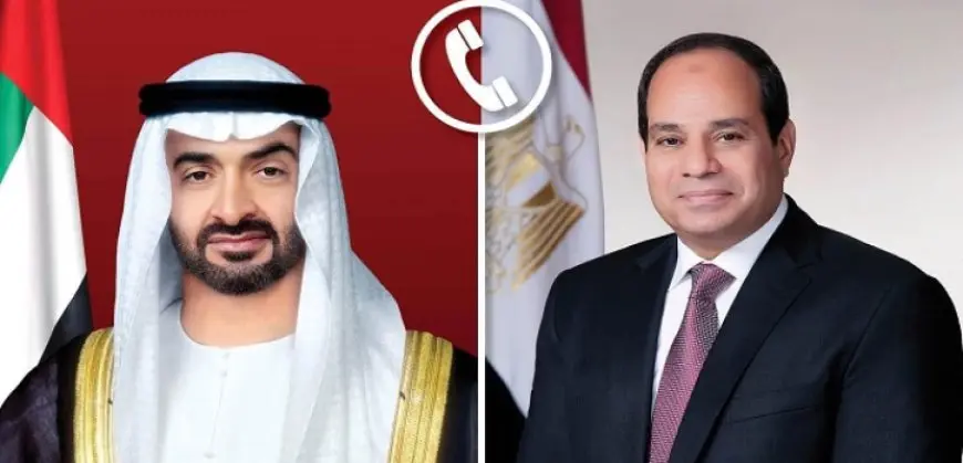 الرئيس السيسى والشيخ محمد بن زايد يتبادلان هاتفيا التهنئة بمناسبة عيد الفطر المبارك