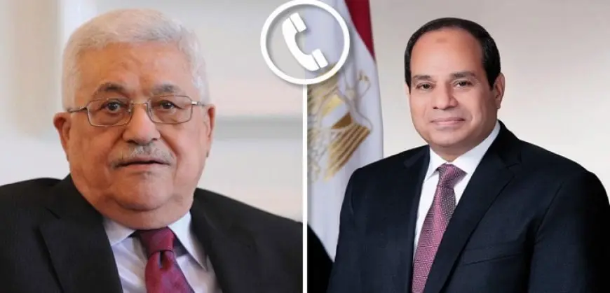 الرئيس السيسى يتلقى اتصالًا هاتفيًا من الرئيس الفلسطينى للتهنئة بعيد الفطر