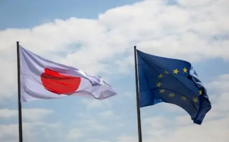 اليابان والاتحاد الأوروبى يتفقان على تعزيز التعاون فى مجال الدفاع والأمن البحرى