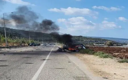 قتيل فى استهداف مسيرة إسرائيلية سيارة فى بلدة الطيبة بجنوب لبنان