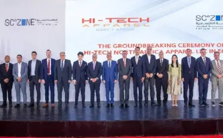 رئيس اقتصادية قناة السويس يضع حجر أساس مصنع “هاي تك” للملابس باستثمارات 20 مليون دولار