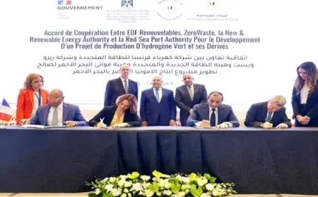 توقيع اتفاقية تعاون بين مصر وفرنسا لتطوير وتمويل وبناء وتشغيل محطة متكاملة لإنتاج الهيدروجين الأخضر