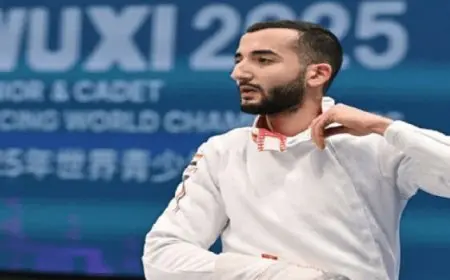 محمود السيد يتأهل لنهائي سيف المبارزة ببطولة العالم للناشئين بالصين