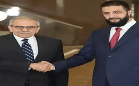 الشرع يبحث مع رئيس وزراء لبنان فى دمشق تصحيح مسار العلاقات بين البلدين