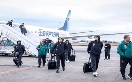 بعثة الأهلي تصل جنوب أفريقيا استعدادا لمواجهة صنداونز فى قبل نهائى دورى الابطال