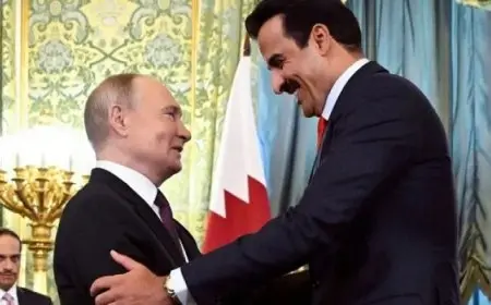 أمير قطر لبوتين: نؤكد أن حل الدولتين والاعتراف بدولة فلسطين هما السبيل الوحيد لضمان سلام دائم