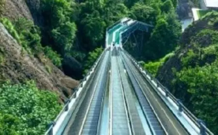 منتجع جبلى يضع عشرات السلالم المتحركة لتجربة مشى سلسة