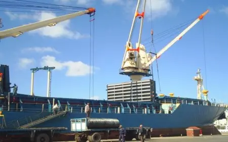 استمرار حركة الملاحة وتداول الحاويات بميناء الأسكندرية رغم سرعة الرياح نسبيًا