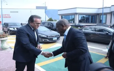 بال .. رئيس أنجولا يزور مدينة الدواء المصرية