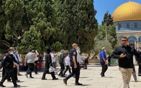 عشرات المستوطنين يقتحمون باحات المسجد الأقصى تحت حماية شرطة الاحتلال