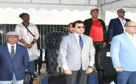 بال .. وزير الشباب والرياضة ورئيس اللجنة الأولمبية يفتتحان البطولة الإفريقية للسباحة للناشئين