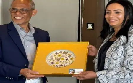 وزيرة التضامن تلتقى وزير الأسرة والتنمية الاجتماعية السنغافورى