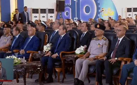 الرئيس السيسى يشهد إحتفالية عيد العمال بالسويس