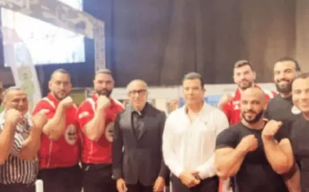 مصر تفوز على لبنان فى “السوبر ماتش” لمصارعة الذراعين