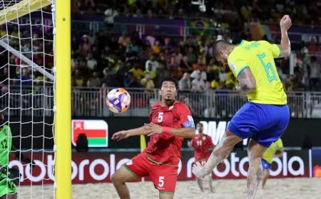 البرازيل تفوز على عُمان بـ11 هدفاً في كأس العالم للكرة الشاطئية