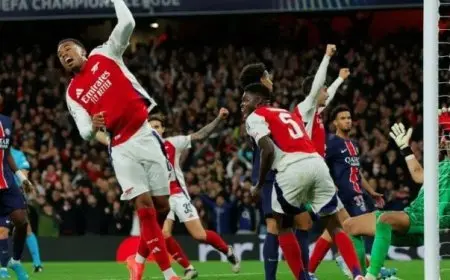 تشكيلة آرسنال لمواجهة باريس سان جيرمان في إياب نصف نهائي دوري أبطال أوروبا