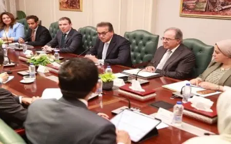 وزير الصحة والسكان يبحث مع وفد مجموعة برجيل الطبية سبل التعاون المشترك بالقطاع الصحى