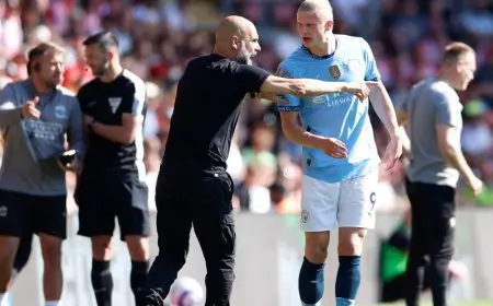 بسبب مرموش.. جوارديولا يوضح سبب دخول هالاند المباراة ضد ساوثهامبتون