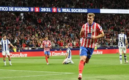 أتلتيكو مدريد يحقق فوزاً كبيراً على سوسيداد بسوبر هاتريك من سورلوث