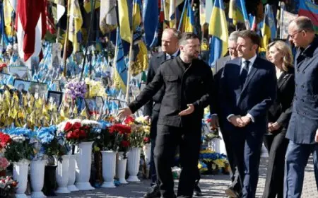 قادة أوروبا يحثون روسيا على الموافقة على وقف إطلاق نار غير مشروط لمدة شهر