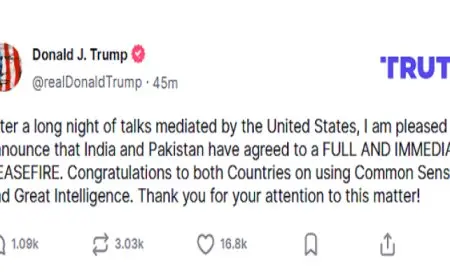 ترامب : اتفاق وقف النار بين الهند وباكستان جاء بوساطة أمريكية