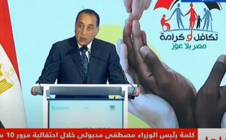 مدبولى : السيسى أصر على أن تكون الحماية الاجتماعية عمودًا فقريًا فى بنية الدولة